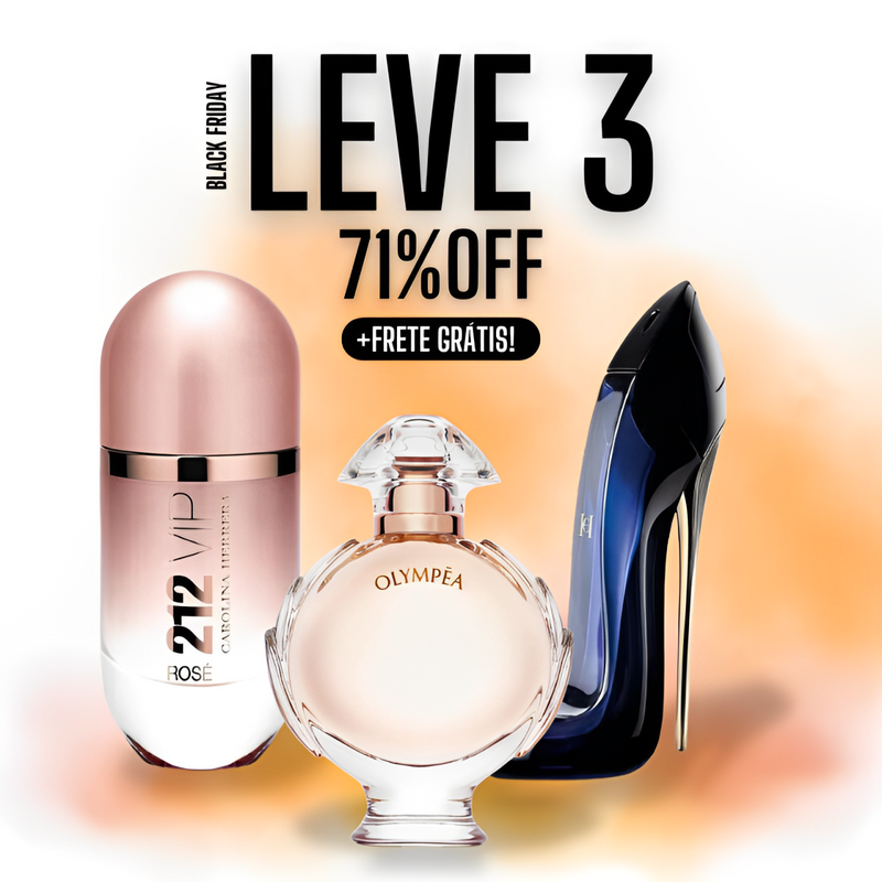 Combo 3 Perfumes Femininos - Olympéa, 212 Vip Rose e Good Girl (100ml) - Oferta Exclusiva