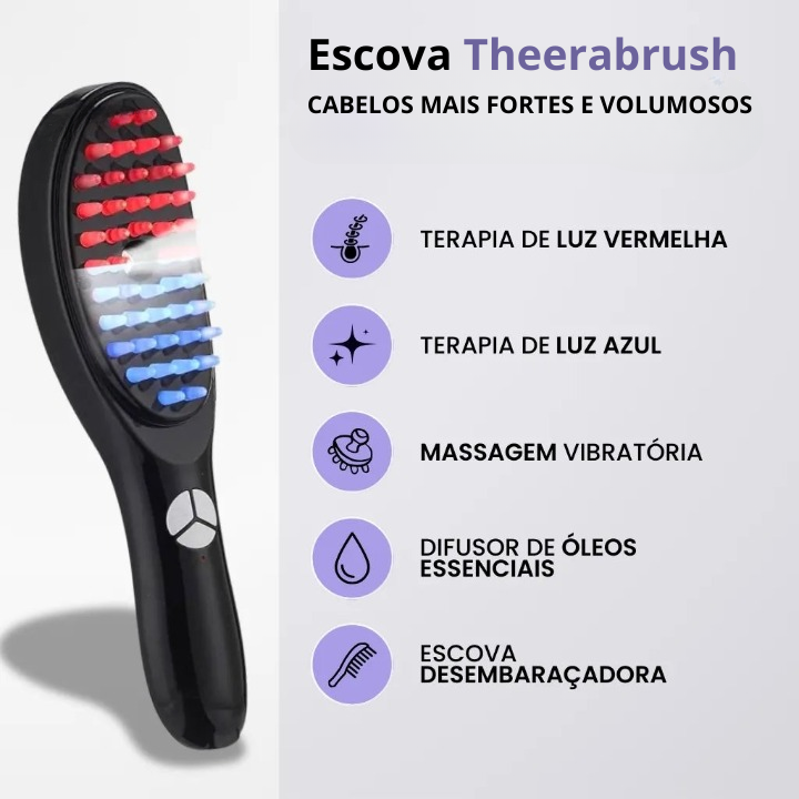 Escova Laser Antiqueda: TheeraBrush 4 em 1