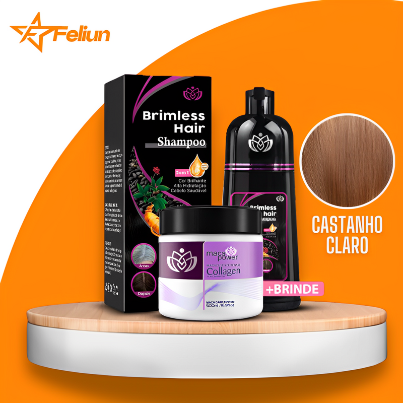 BLACK FRIDAY [COMPRE 1 LEVE 2] Shampoo Brimless Natural 3 em 1 (Dura até 6 Meses) + Creme Hidratante de BRINDE