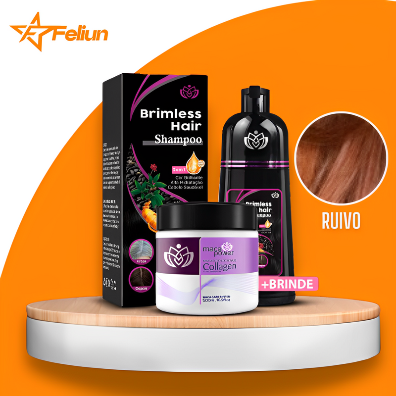 BLACK FRIDAY [COMPRE 1 LEVE 2] Shampoo Brimless Natural 3 em 1 (Dura até 6 Meses) + Creme Hidratante de BRINDE