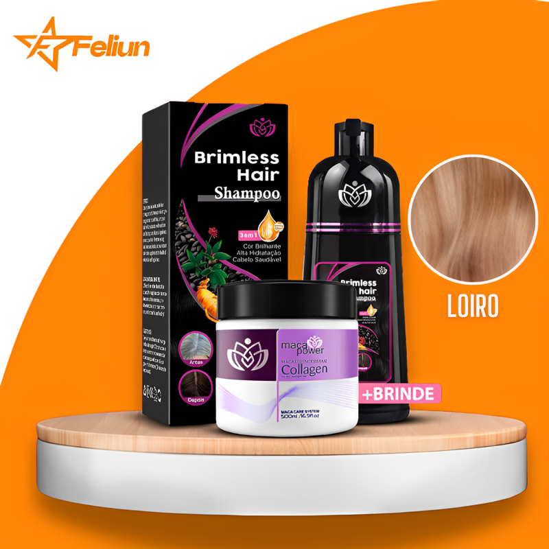 BLACK FRIDAY [COMPRE 1 LEVE 2] Shampoo Brimless Natural 3 em 1 (Dura até 6 Meses) + Creme Hidratante de BRINDE